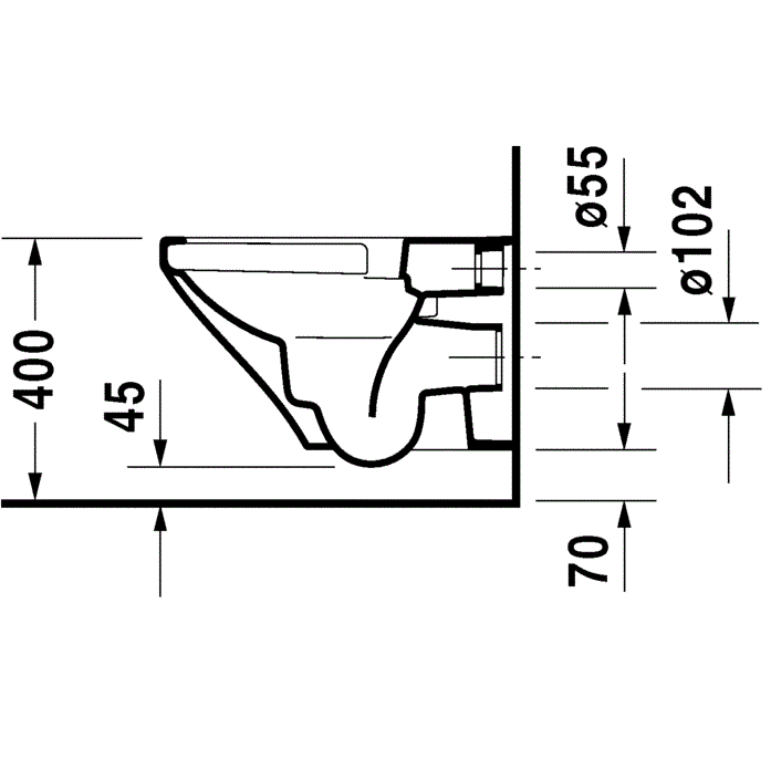 Унитаз подвесной Duravit DuraStyle 2551090000 54x37