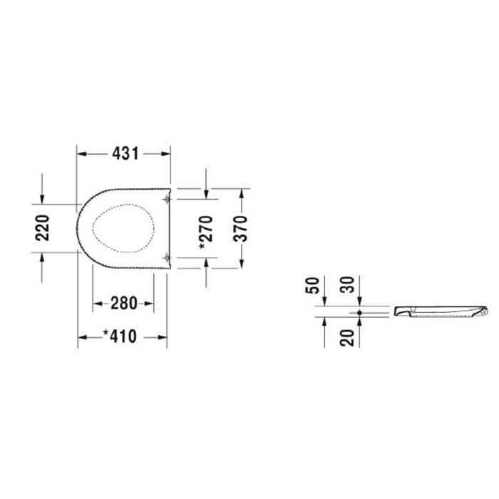 Сиденье Duravit Starck 3 0062410000 43x37