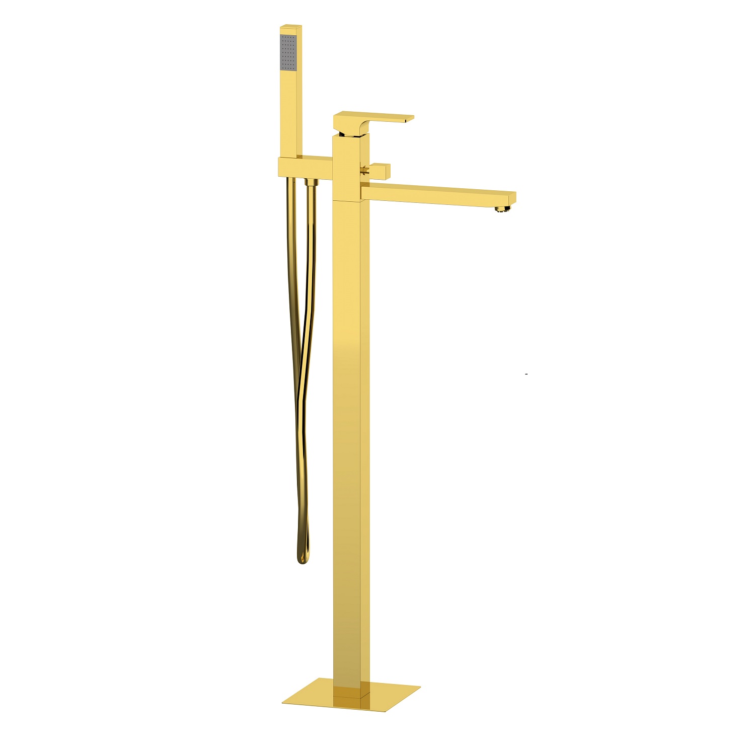 Смеситель для ванны и душа Remer Absolute Shiny Gold AU08DO (золото глянцевое), скрытая часть в комплекте