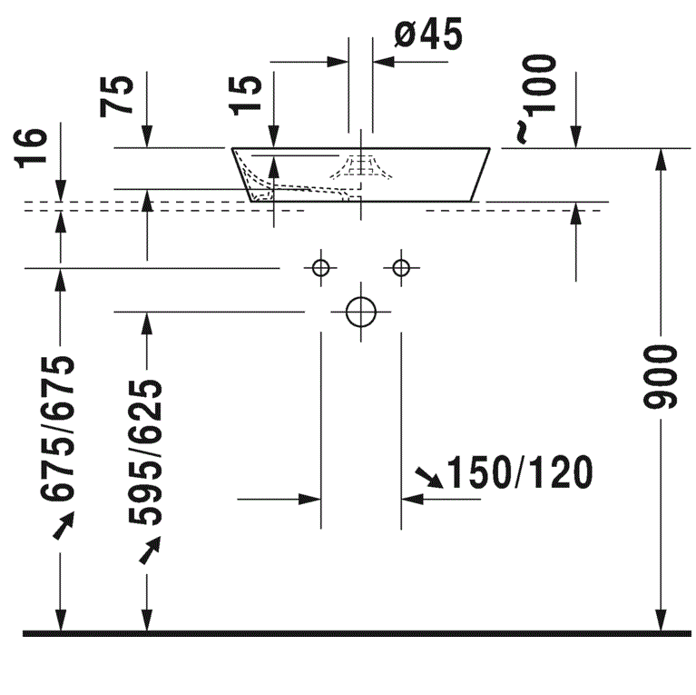 Раковина накладная Duravit Cape Cod 2328480000 48 см