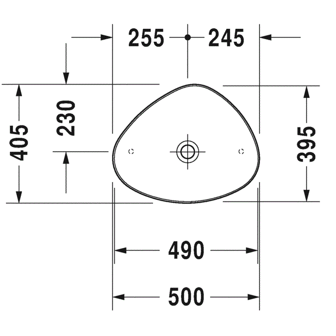 Раковина накладная Duravit Cape Cod 2339500000 50 см