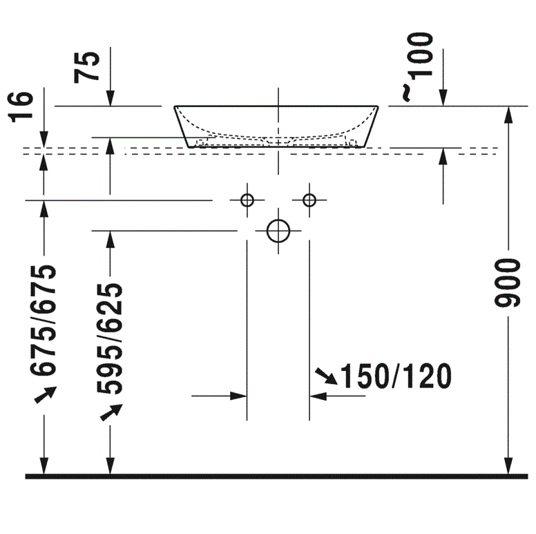 Раковина накладная Duravit Cape Cod 2339500000 50 см