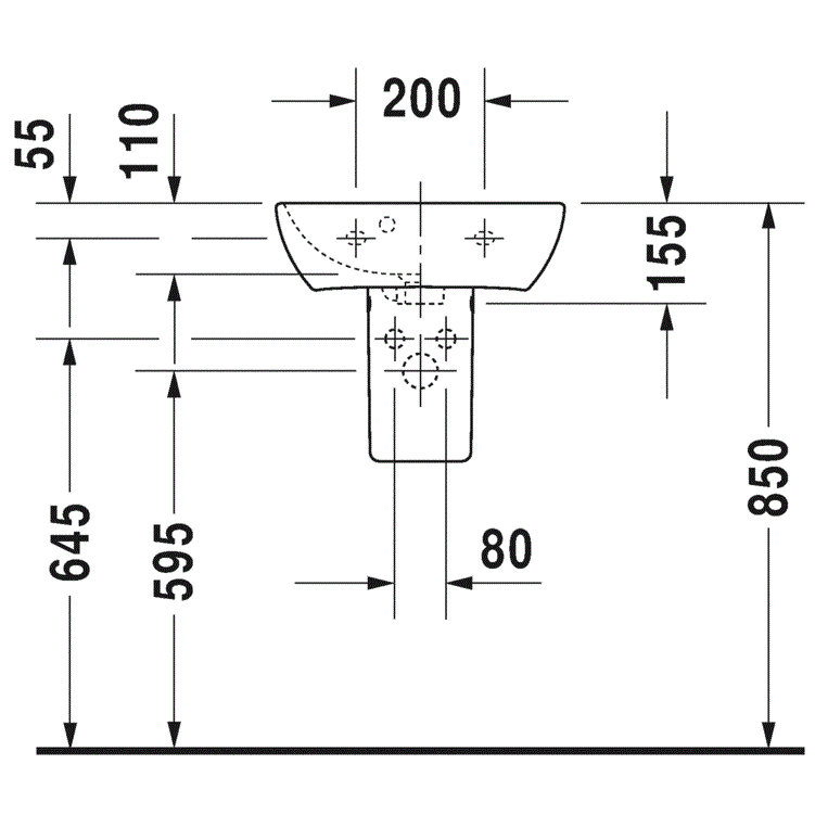 Раковина подвесная Duravit ME by Starck 0719450000 45x32
