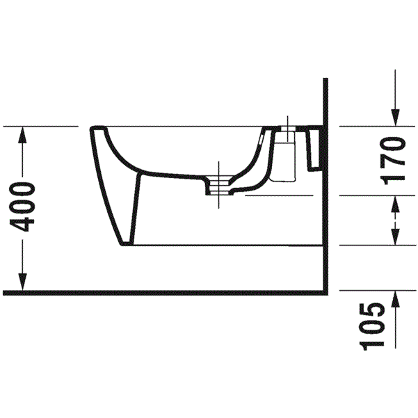 Биде подвесное Duravit ME by Starck 2288150000 57x37