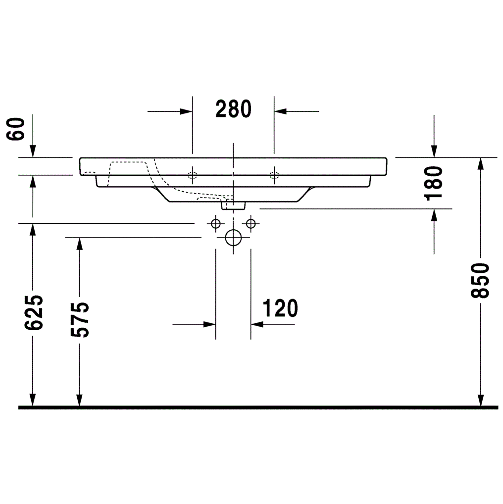 Раковина для мебели Duravit D-Code 03421000302 105x48