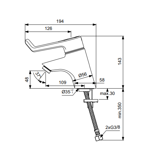 Смеситель для раковины Ideal Standard Ceraplus B8221AA