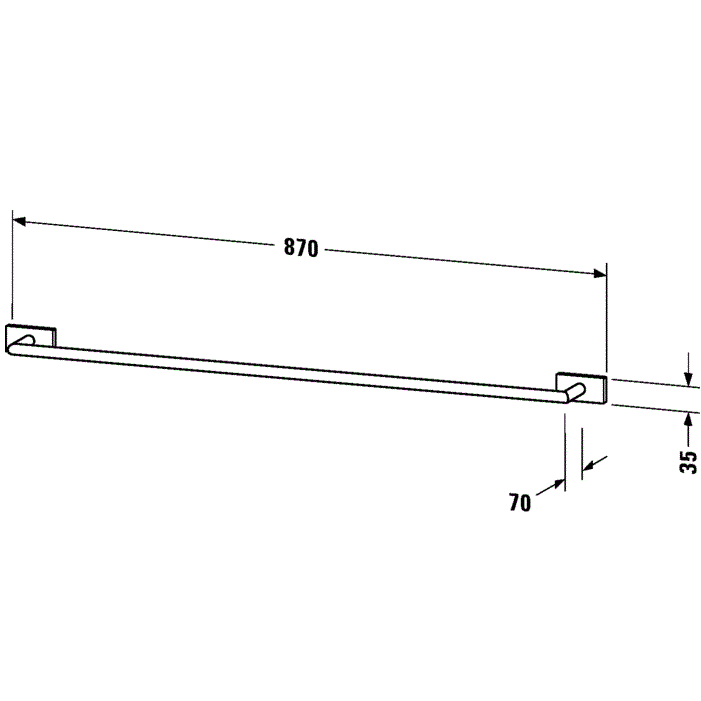 Полотенцедержатель Duravit Karee 0099601000 80 см