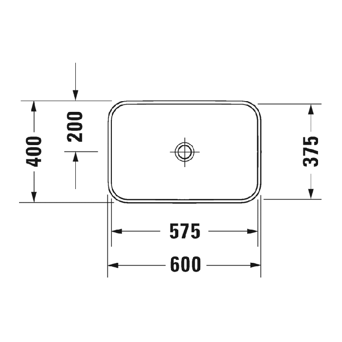 Раковина накладная Duravit Happy D.2 Plus 23596061001 60x40