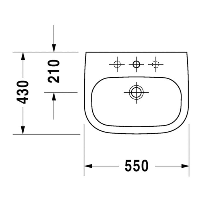 Раковина подвесная Duravit D-Code 23105500002 55x43