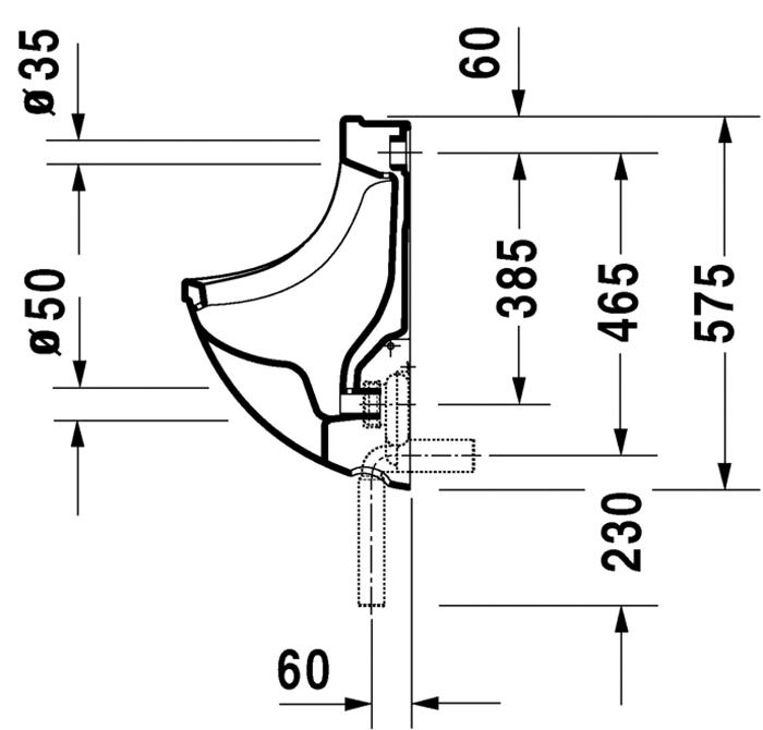 Писсуар Duravit Starck 3 0821350000 33x35
