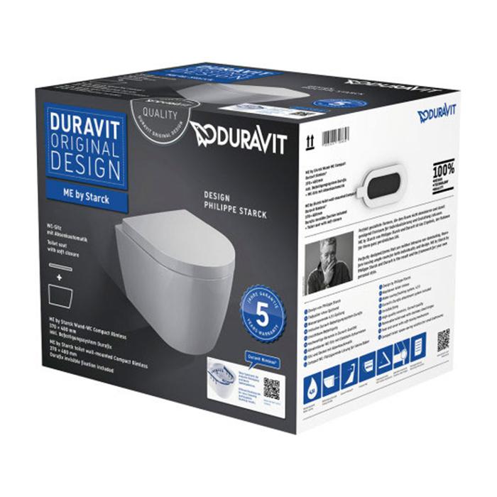 Комплект унитаз подвесной с сиденьем Duravit ME by Starck 45300900A1 48x37