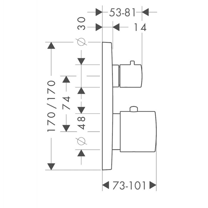 Термостат для душа Axor Citterio M 34725000