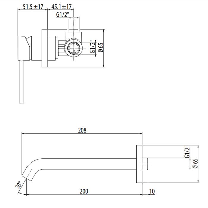 Смеситель для раковины Gattoni Circle Two 9137/91C0