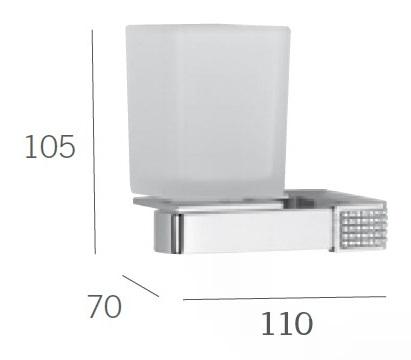 Стакан Sanibano Diamond H9000/16CRC