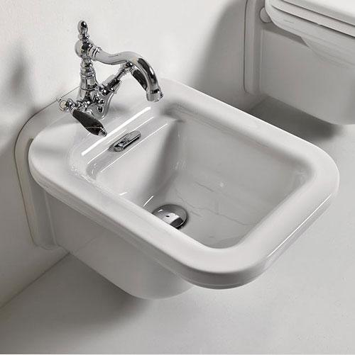 Биде подвесное Kerasan Waldorf  4125K1*1 bi/cr 55х37