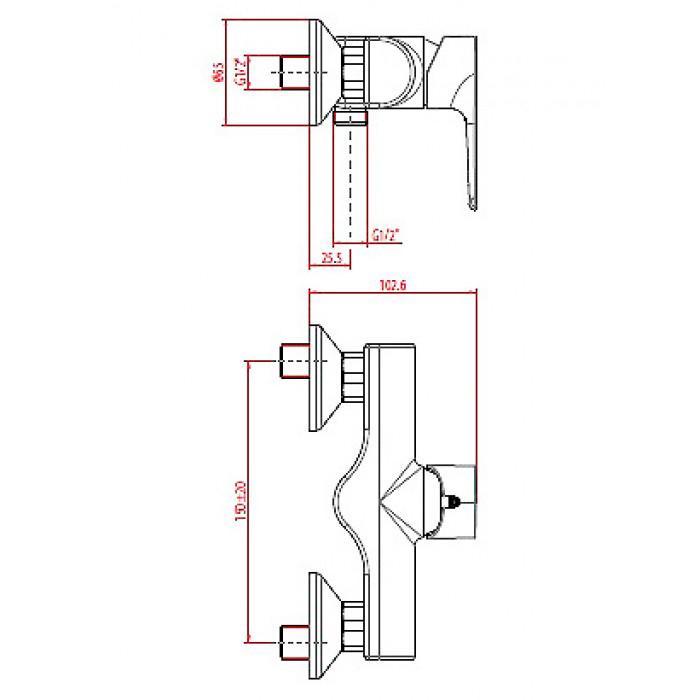Смеситель для душа Gattoni H2Omix3000 3025/30C0cr