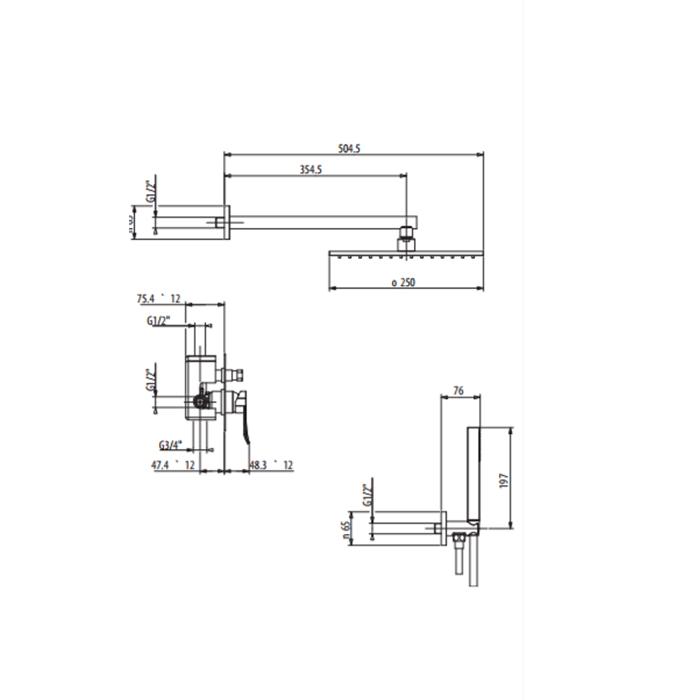 Душевой комплект Gattoni Soffio 8190/PDC0cr