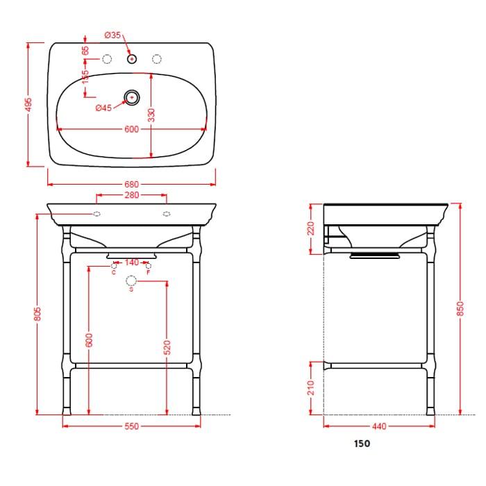 Раковина подвесная Artceram Civitas CIL001 01 00 bi*1 68х50