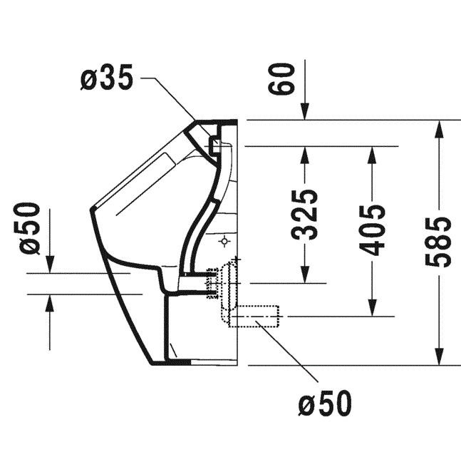 Писсуар Duravit ME by Starck 2809302000 35x30