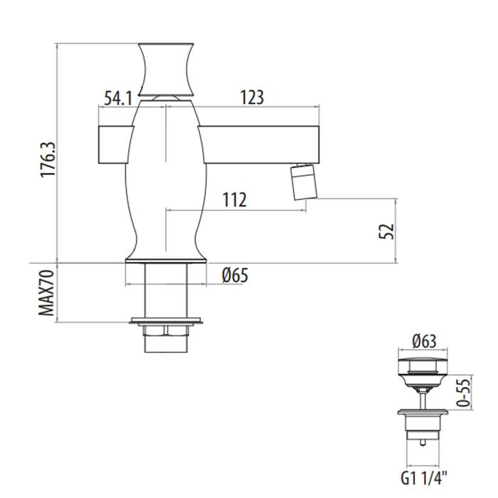 Смеситель для биде Gattoni Intersezione 4752/47C0cr