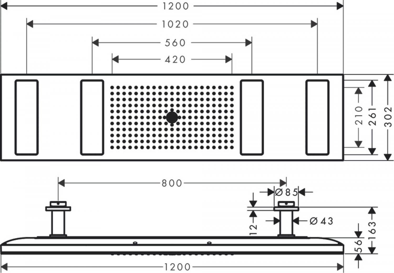 Верхний душ Axor Shower Heaven 10629000