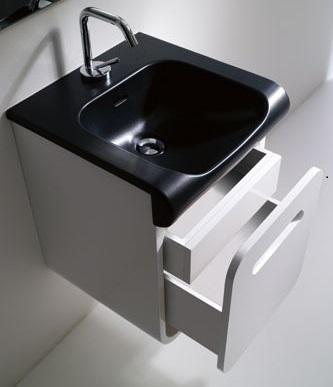 Раковина подвесная Kerasan Inka 341204 nero*1 40х40