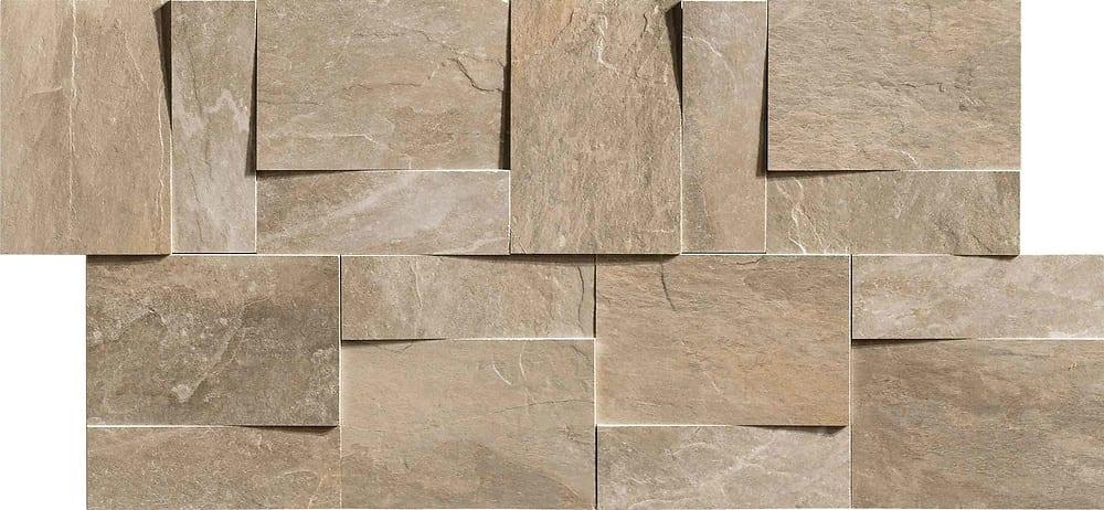 Мозаика Rex Ceramiche Ardoise Modulo Muretto 3d Ecru 739370 30x30