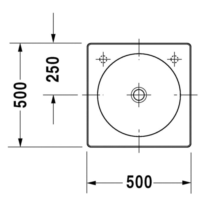 Раковина встраиваемая Duravit Architec 0320500000 50x50