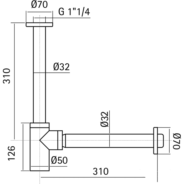 Сифон для раковины Cisal Complementi ZA004130D1