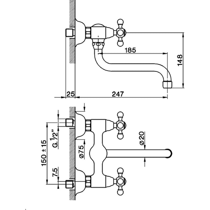 Смеситель для раковины Cisal Kitchen AC00040021