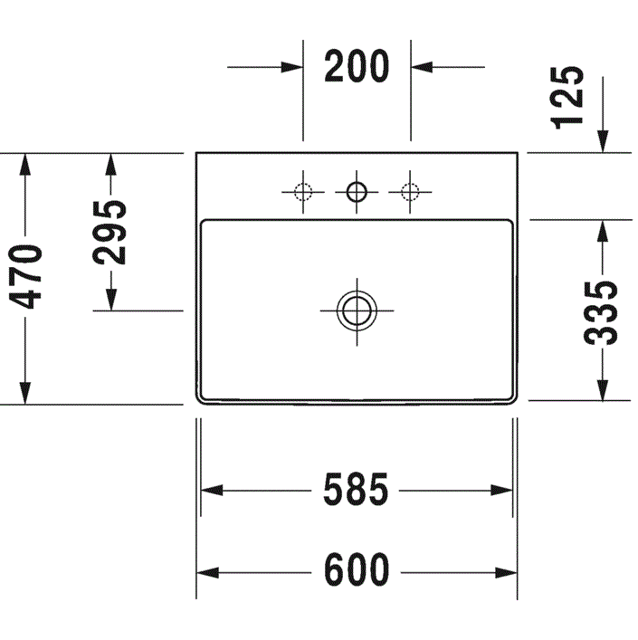 Раковина мебельная Duravit DuraSquare 2353600041 60x47