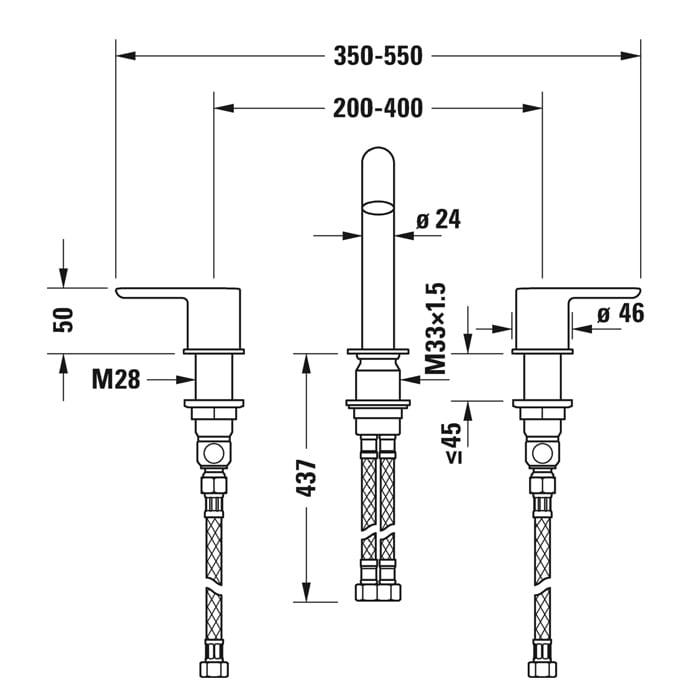 Смеситель для раковины Duravit С.1 C11060003010