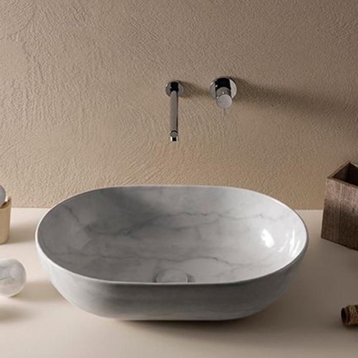 Раковина накладная Globo T-Edge Marmo di carrara B6O60.MC*0 60х41