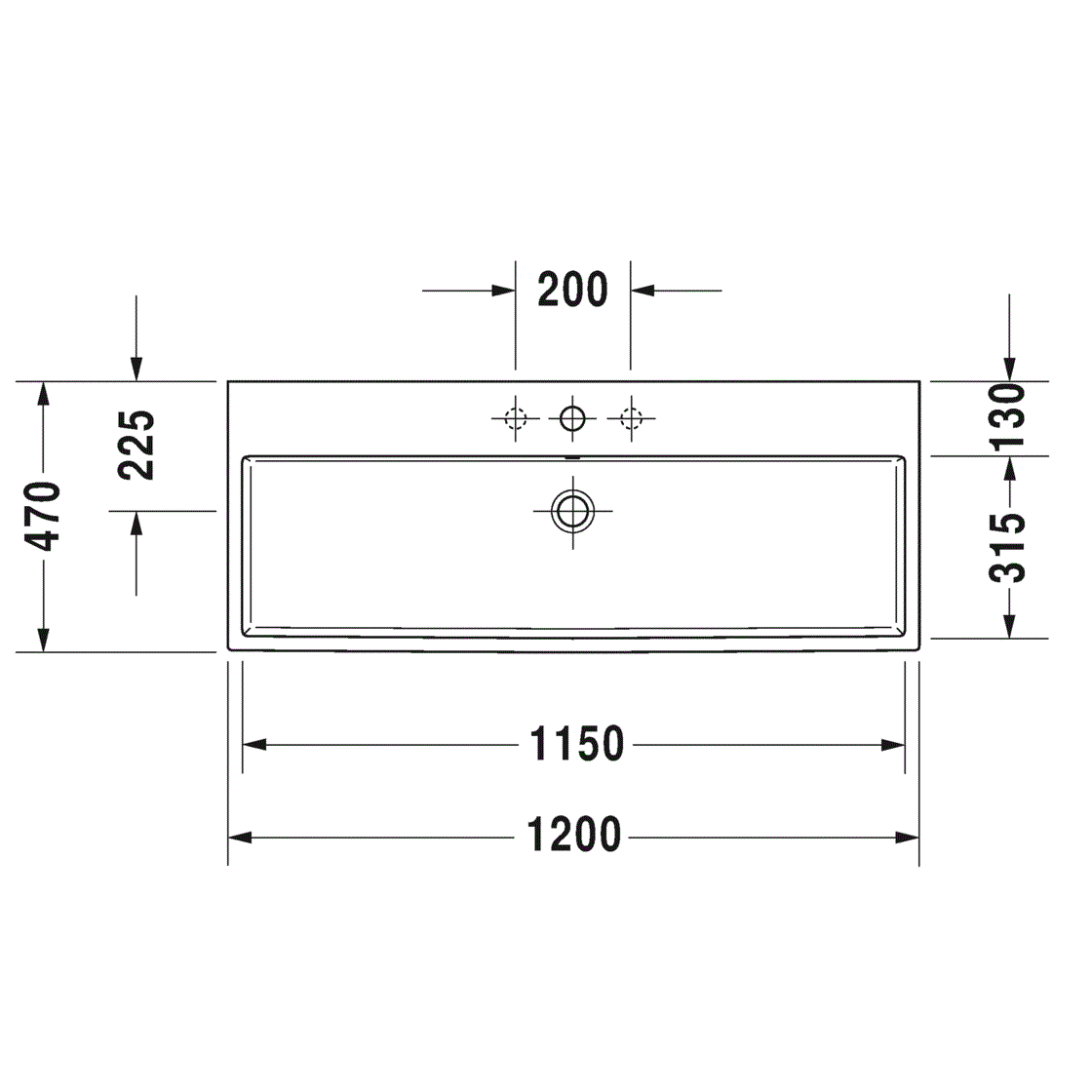 Раковина подвесная Duravit Vero Air 2350120000 120x47