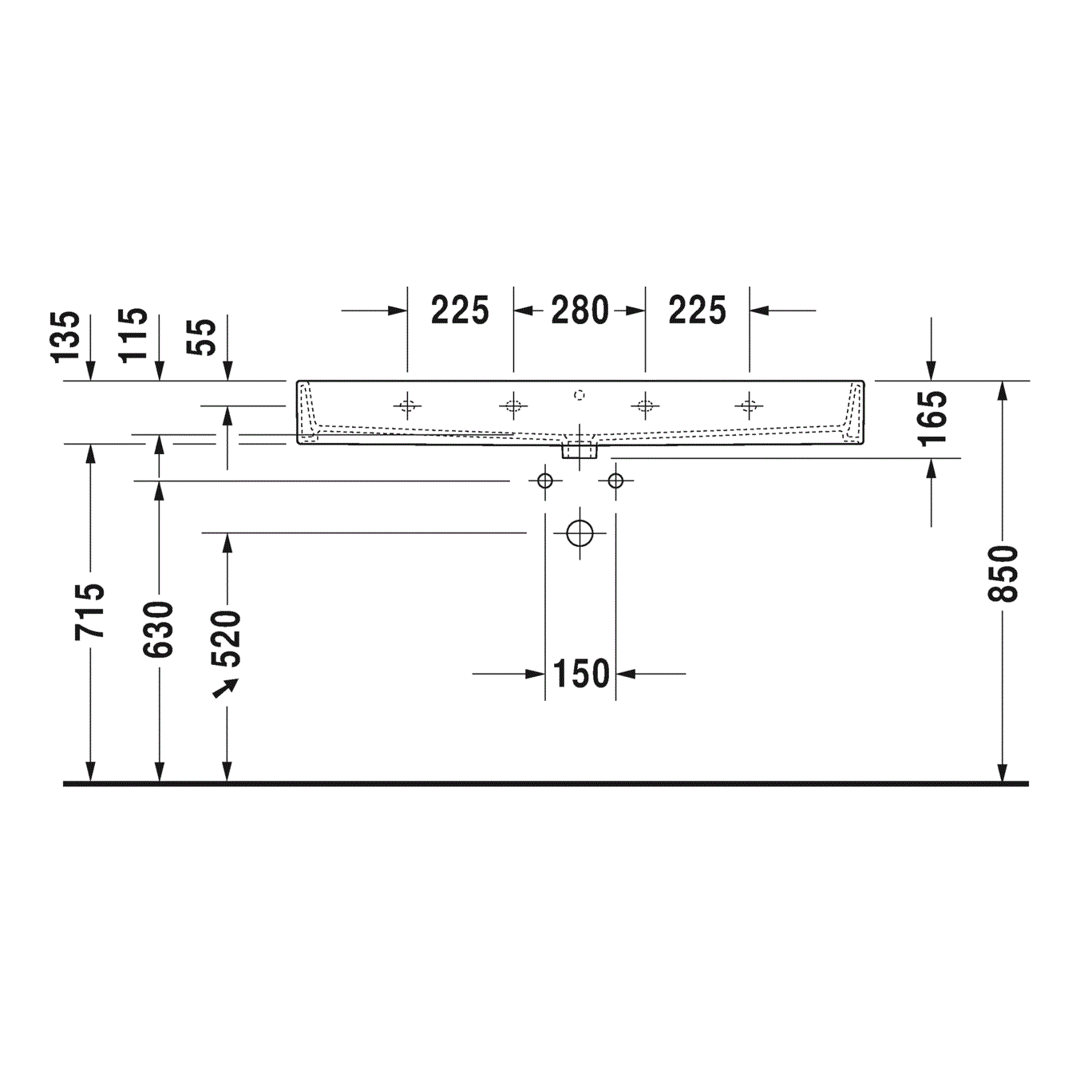 Раковина подвесная Duravit Vero Air 2350120000 120x47