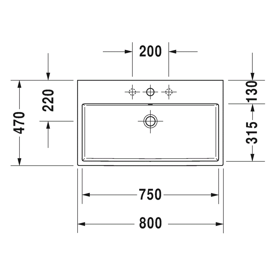 Раковина подвесная Duravit Vero Air 2350800000 80x47