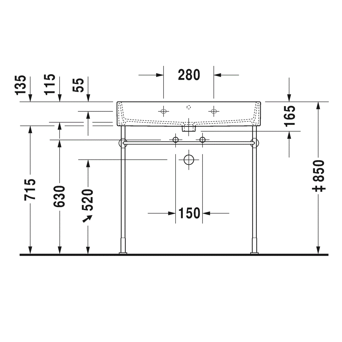 Раковина подвесная Duravit Vero Air 2350800000 80x47