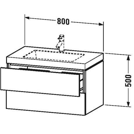 Комплект тумба с раковиной Duravit L-Cube LC6927O1111 80x48