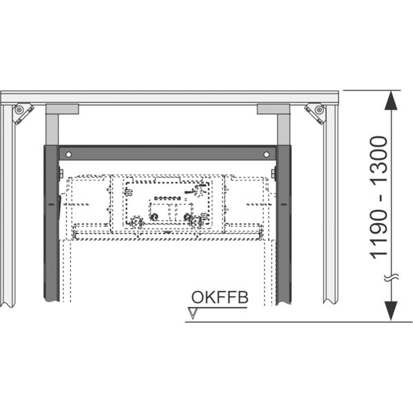 Телескопическое крепление для модуля Tece TECEprofil 9380001, с регулировкой высоты