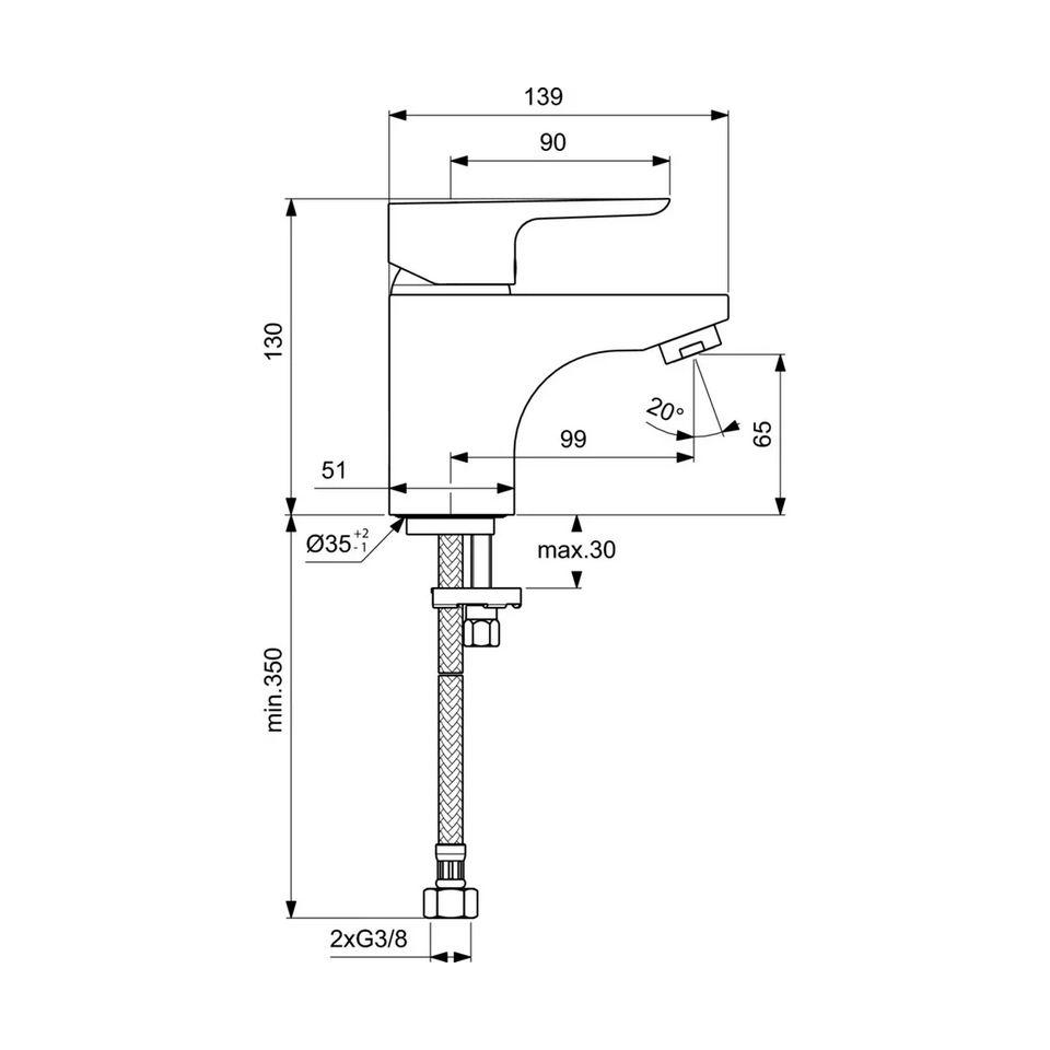 Смеситель для раковины Ideal Standard Ceraplan III B0703AA