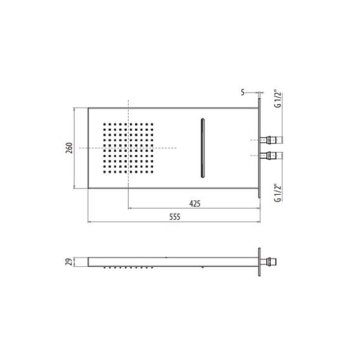 Верхний душ Gattoni Programma Doccia 9945/PDCO
