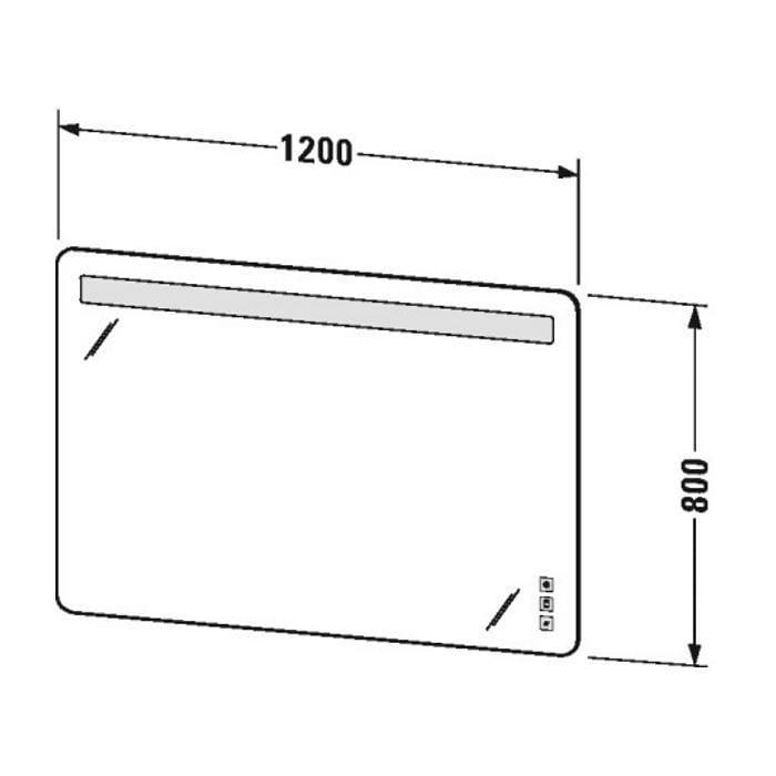 Зеркало с подсветкой Duravit Luv LU976200000 80x160