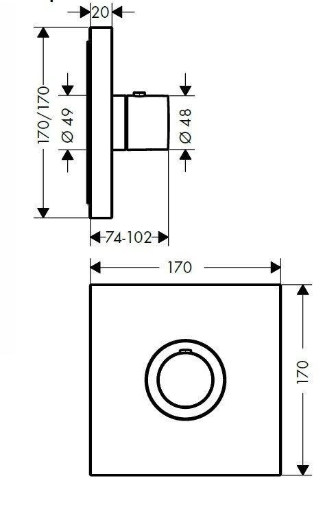 Термостат для душа Axor ShowerSelect 36718000