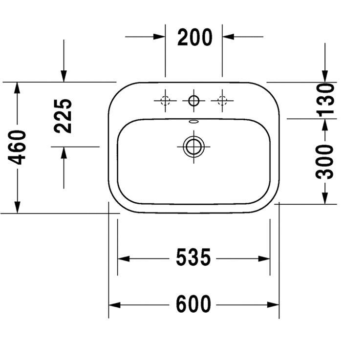 Раковина встраиваемая Duravit Happy D.2 0483600030 60x46