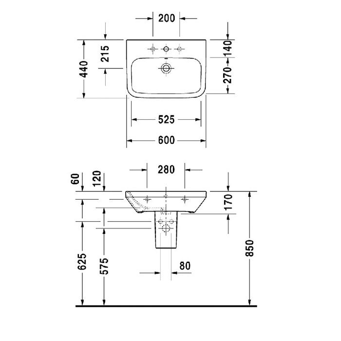 Раковина подвесная Duravit DuraStyle 2319600000 60x44