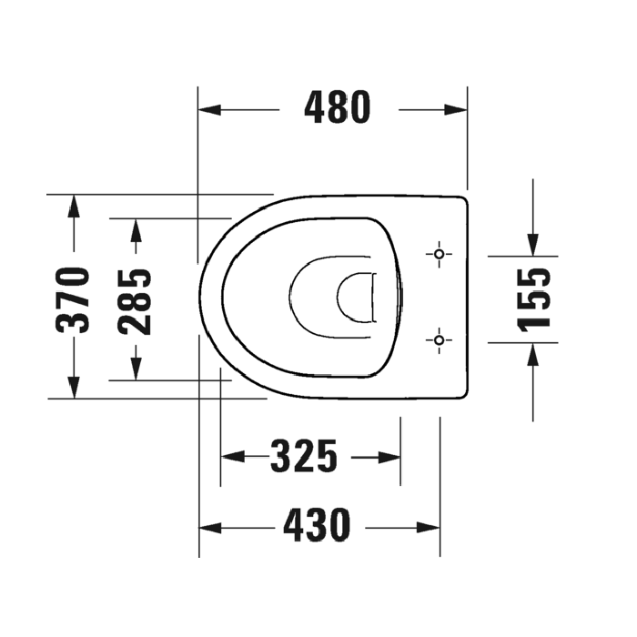 Комплект унитаз и сиденье Duravit DuraStyle 41840900A1 48x37