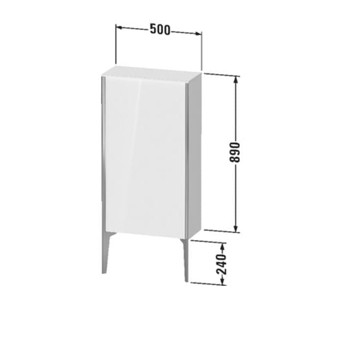 Шкаф подвесной Duravit XViu XV1306LB122 89x50x24