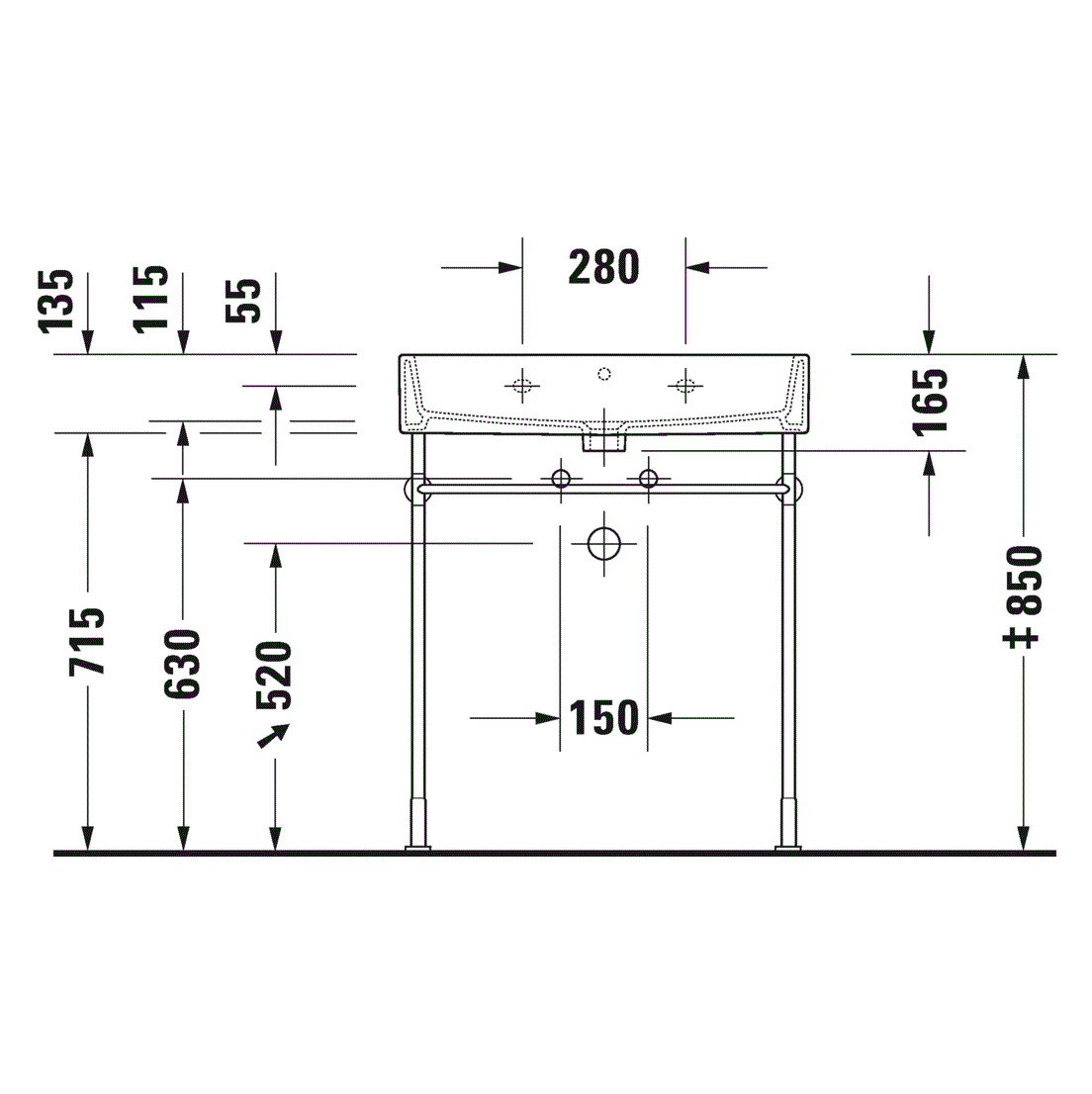 Раковина подвесная Duravit Vero Air 2350700000 70x47