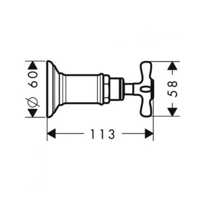Запорный вентиль Axor Montreux 16871820