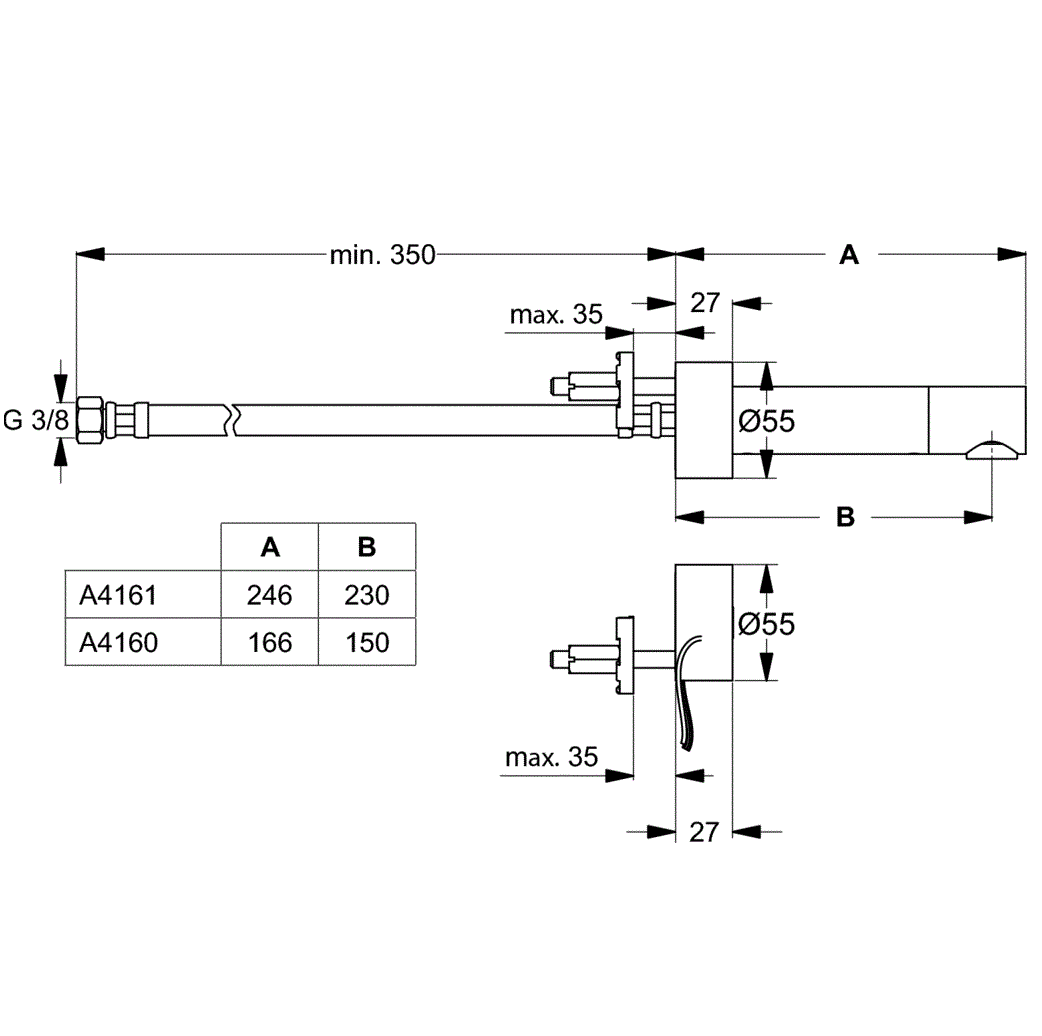 Наполнитель/излив Ideal Standard Ceraplus A4160AA